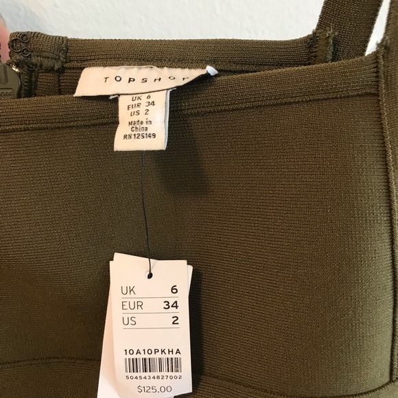 NWT cute olive green minidress - Picture 4 of 4